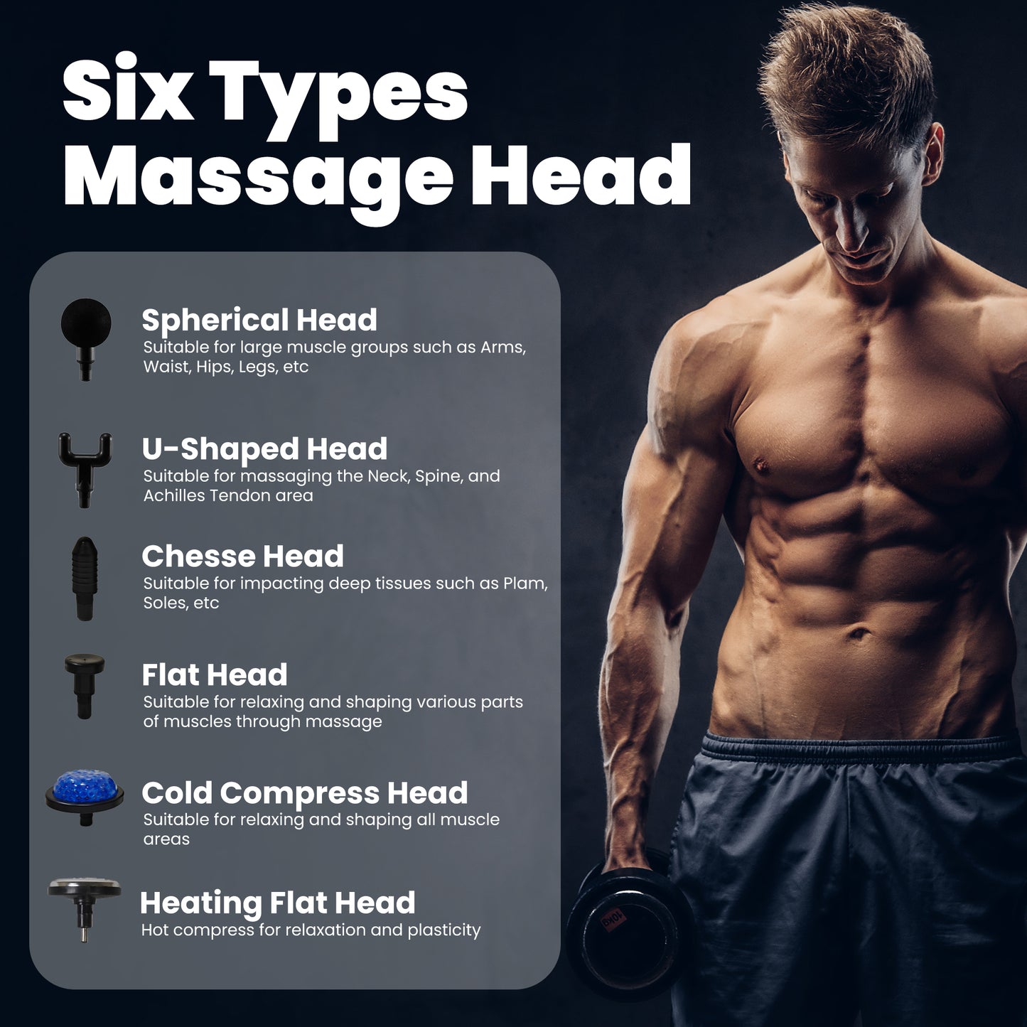 Massage Gun with Heat & Cold Therapy – Deep Tissue, Percussion, Muscle Recovery | SereniComfort