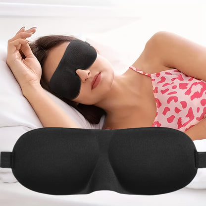 3D Contoured Blackout Eye Mask Ultra-Lightweight Sleep Mask for Home, Travel & Camping