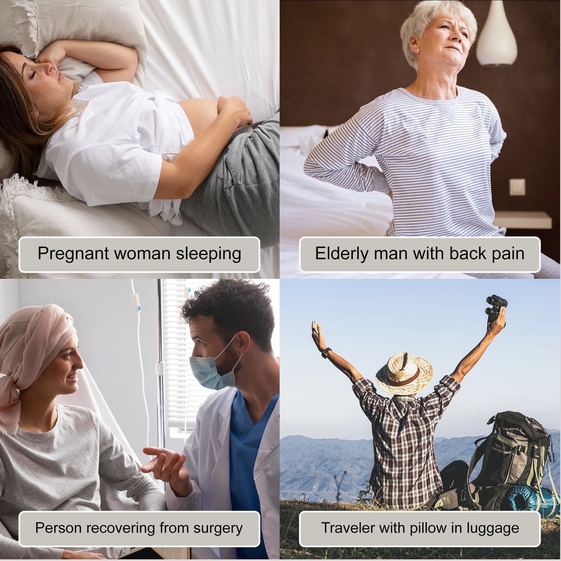 Orthopaedic-Knee-Pillow-work-for-pregnant-woman-back-pain-person-recovering-from-surgery-and-traveler-with-pillow-in-luggage
