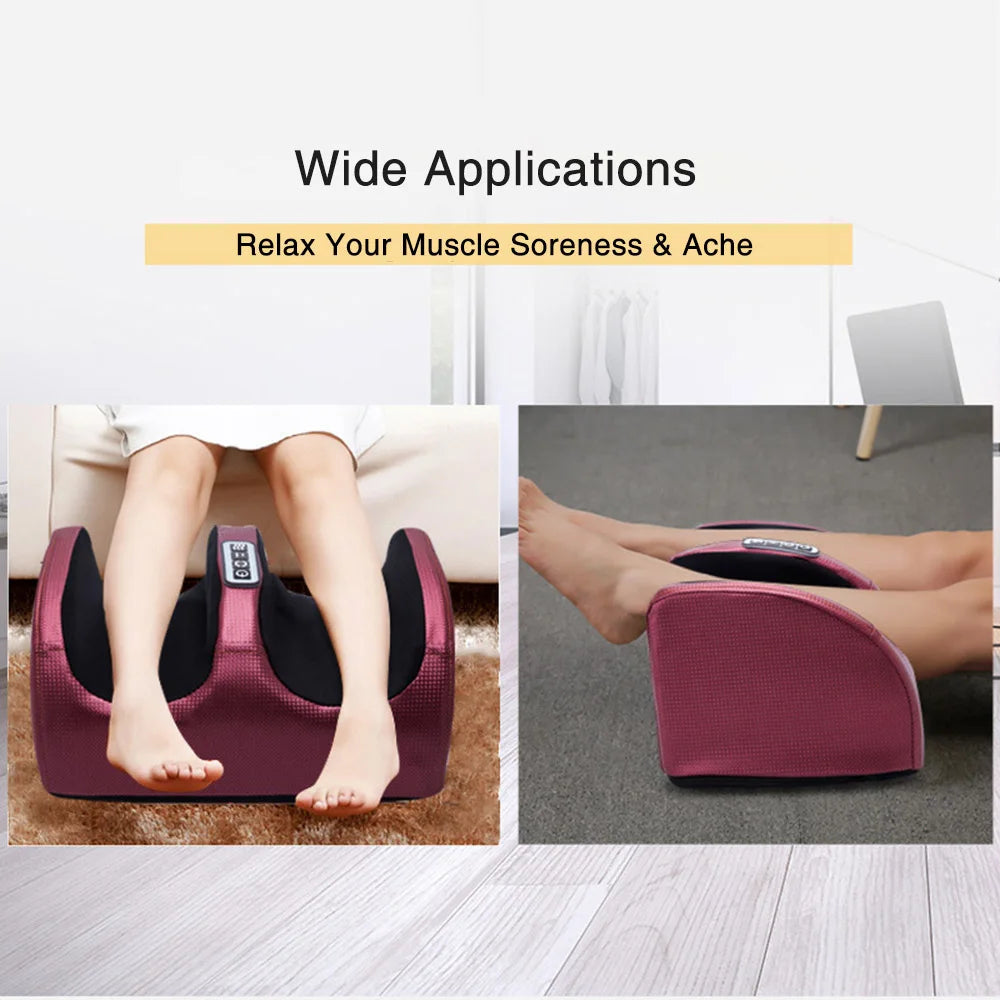 Electric Heated Foot Massager  Shiatsu Kneading & Compression Therapy  Pain Relief & Muscle Relaxation