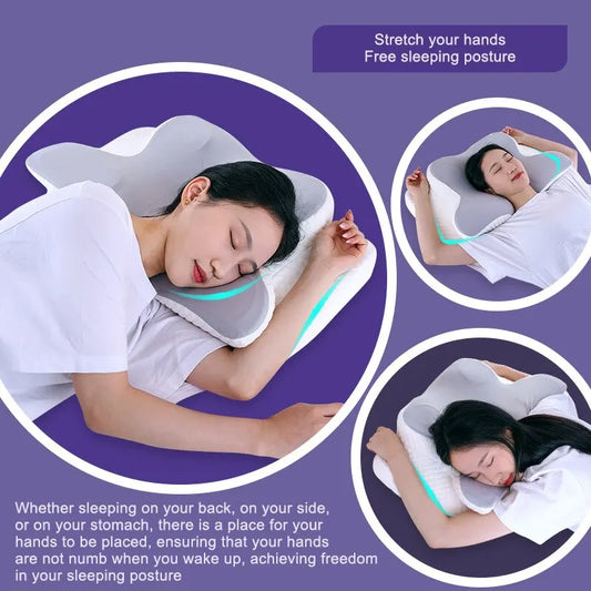 Memory Foam Cervical Pillow | Orthopaedic Neck Support for Pain Relief and Comfortable Sleep