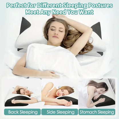 Butterfly Memory Foam Cervical Pillow | Orthopaedic Neck Support and Massage for Comfortable Sleep